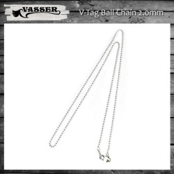 正規取扱 VASSER（バッサー） V-Tag Ball Chain 2.0mm(Vタグボールチェーン 太さ2.0mm)60cm、70cm