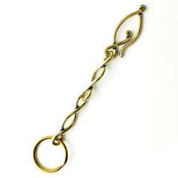 正規取扱 VASSER（バッサー）Small Ruins Eye Key Chain Long (スモールルインズアイキーチェーン ロング ) Brass