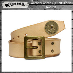 VASSER（バッサー）Anchor Concho Tip Belt Oldish Natural(アンカーコンチョティップベルト オールディッシュナチュラル)