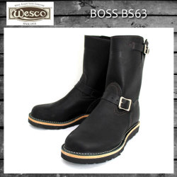 Wescoウエスコ　正規ディーラー Boss ボス Black ブラック, 9height, #4014sole, Nickle Buckle BS63