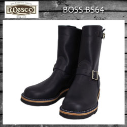 Wescoウエスコ　正規ディーラー Boss ボス Navy ネイビー, 9height, #4014sole, Nickle Buckle BS64