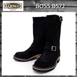 Wescoウエスコ 正規ディーラー Boss ボス Black Roughout,11height,#100sole,Nickel Bucles BS72
