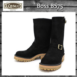 Wescoウエスコ 正規ディーラー Boss ボス Black Roughout, 10height, #100HoneySole, Brass Bucles BS75