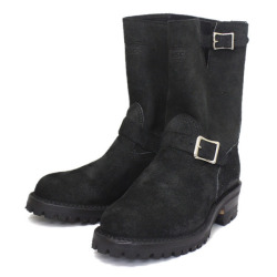 Wescoウエスコ 正規ディーラー Boss ボス Black Roughout黒裏革,9height,#100 sole,ALLBlack Stitching,エンジニアブーツ BS81