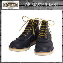 正規 Wescoウエスコ Jobmasterジョブマスター Navyネイビー Leather, Semi Lace to Toe, 6height,#1010sole JM44