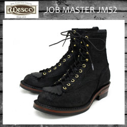 正規 Wescoウエスコ Jobmasterジョブマスター Black Rough Out，Lace to Toe，8height，#430 Sole，Boss Toe JM52