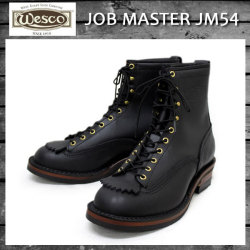 正規 Wescoウエスコ Jobmasterジョブマスター Black，Lace to Toe，8height，#430 Sole，Boss Toe JM54