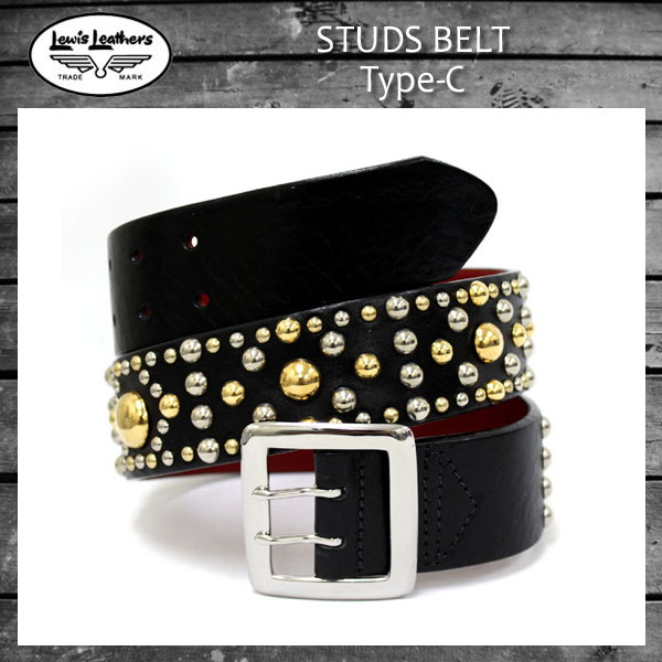 正規取扱店 Lewis Leathers ルイスレザー Studs Belt スタッズベルト Type C