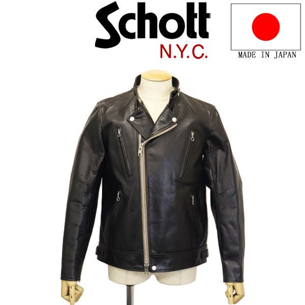 Schott ライダースジャケット レザージャケット Schott N.Y.C 3101054 シングル ブレスト ライダースジャケット