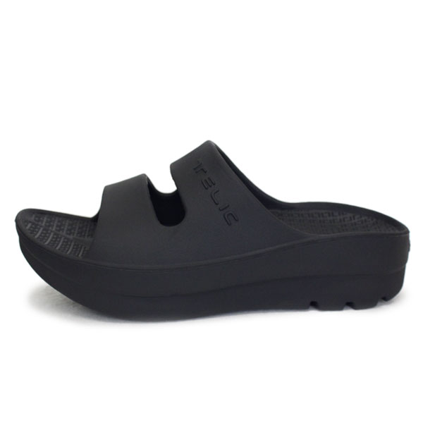 正規取扱店 Telic テリック W Strap 厚底 スライドサンダル Black Tl006 正規取扱店 Telic テリック W Strap 厚底 スライドサンダル Black Tl006