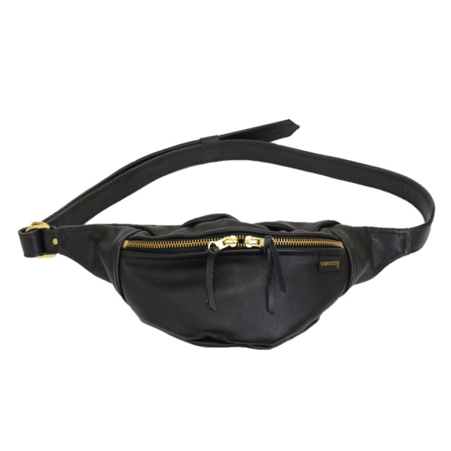 【人気モデル】VANSON　ボディバック　オールレザー　ブラック　25380 人気モデル】VANSON ボディバック オールレザー ブラック 25380