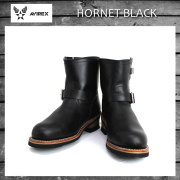 正規取扱 AVIREX U.S.A.(アビレックス) 　AV2225  HORNET(ホーネット) ショートエンジニアブーツ BLACK ブラック