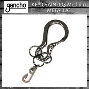 gancho(ガンチョ) KEY CHAIN キーチェーン003 Medium メタリックブラック