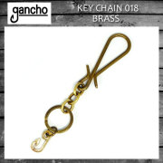 正規取扱 gancho(ガンチョ) KEY CHAIN キーチェーン018 ブラス