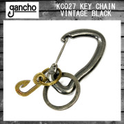 gancho(ガンチョ) KEY CHAIN キーチェーン KC027 ビンテージブラック