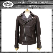 正規取扱店 Lewis Leathers(ルイスレザー) No.441T CYCLONE TIGHT FIT(サイクロン タイトフィット) BROWN ブラウン