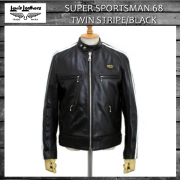 正規取扱店Lewis Leather(ルイスレザー)　No.68　SUPER SPORTS MAN(スーパースポーツマン)　ホワイトツインストライプ BLACK ブラック