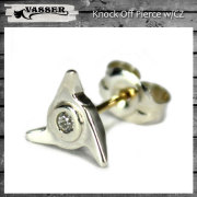 正規取扱 VASSER（バッサー） Knock Off Pierce w/CZ(ノックオフピアスw/キュービックジルコニア)