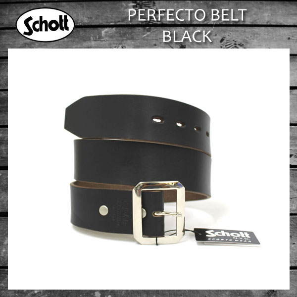 正規取扱店 SCHOTT(ショット) PERFECTO BELT(パーフェクトベルト) BLACK ブラック