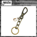 正規取扱 gancho(ガンチョ) KEY CHAIN キーチェーン022  ミリタリー