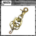 正規取扱 gancho(ガンチョ) KEY CHAIN キーチェーン023 ブラス