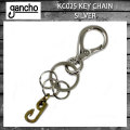 正規取扱 gancho(ガンチョ) KC025 KEY CHAIN キーチェーン シルバー