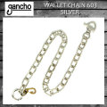 正規取扱 gancho(ガンチョ) WALLET CHAIN ウォレットチェーン603 シルバー