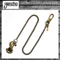 正規取扱 gancho(ガンチョ) MONEY CLIP CHAIN マネークリップチェーン608 アンティーク