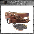 正規取扱HTC EURO(ユーロ) CROSS EASY METAL BELT(スタッズベルト) COPPER HE011