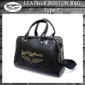 正規取扱店 Lewis Leathers(ルイスレザー) LEATHER BOSTON BAG(レザーボストンバッグ) BLACK ブラック typeC