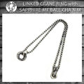 正規取扱 LONE ONES(ロンワンズ) LINKED CRANE RING with SAPPHIRE MF BALL CHAＩN M