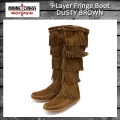 正規取扱店 MINNETONKA(ミネトンカ)5-Layer Fringe Boot(5レイヤーフリンジブーツ)#1658 DUSTYBROWN レディース MT057