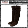 正規取扱店 MINNETONKA(ミネトンカ) Over The Knee Fringe Boots(オーバーニーフリンジブーツ) #1698 CHOCOLATE レディース MT227