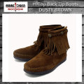 正規取扱店 MINNETONKA(ミネトンカ) Hi Top Back Zip Boots(ハイトップバックジップブーツ)#293 DUSTY BROWN SUEDE レディース MT221