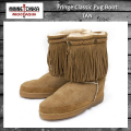 正規取扱店 MINNETONKA(ミネトンカ)Fringe Classic Pug Boot(フリンジクラシックパグブーツ)#3551 TAN レディース MT068