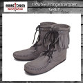 正規取扱店 MINNETONKA(ミネトンカ)Double FringeTramper Boot(ダブルフリンジ トランパーブーツ)#621T GREY レディース MT021