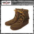 正規取扱店 MINNETONKA(ミネトンカ)Double FringeTramper Boot(ダブルフリンジ トランパーブーツ)#623 DUSTY BROWN レディース MT034