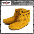 正規取扱店 MINNETONKA(ミネトンカ)Double Fringe Side Zip Boot(ダブルフリンジ サイドジップブーツ)#694Ｆ MUSTARD レディース MT094