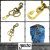 正規取扱 gancho(ガンチョ) KEY CHAIN キーチェーン008 アンティークゴールド
