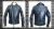 正規取扱店LewisLeather(ルイスレザー) No.402T LIGHTNING TIGHT FIT ダークブルー
