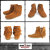 正規取扱店 MINNETONKA(ミネトンカ)Double Fringe Side Zip Boot(ダブルフリンジ サイドジップブーツ)#692 BROWN レディース MT019