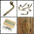 VASSER(バッサー)Hat Rack Brass Hook A(帽子掛け型Ｌ字フック ハット)5個入り