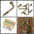VASSER(バッサー)Hat Rack Brass Hook B(帽子掛け型Ｌ字フック キャスケット)5個入り