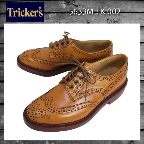 正規取扱店 Tricker's トリッカーズ 5633M COUNTRY BOURTON(カントリーバートン) ダブルレザーソール エイコンアンティーク TK002