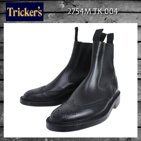正規取扱店 Tricker's トリッカーズ 2754M COUNTRY HENRY(カントリーヘンリー) ダブルレザーソール ブラックボックスカーフ TK004