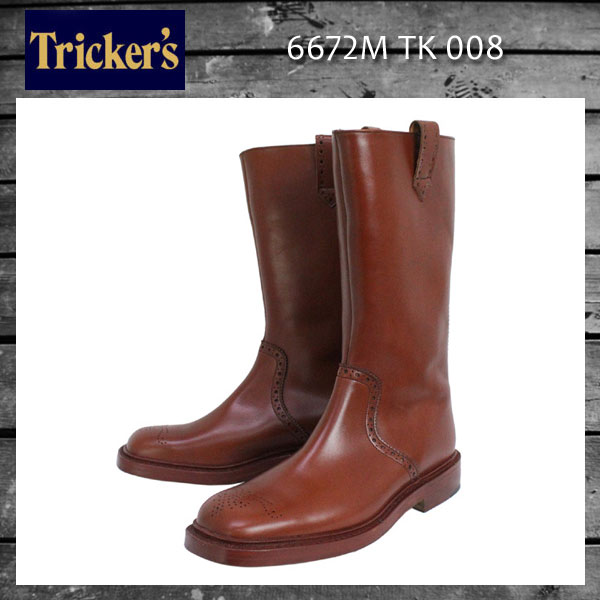 正規取扱店 Tricker's トリッカーズ 6672M COUNTRY HIGH WEG BROGUN(カントリーハイウェッジブローグ) マロンアンティーク TK008