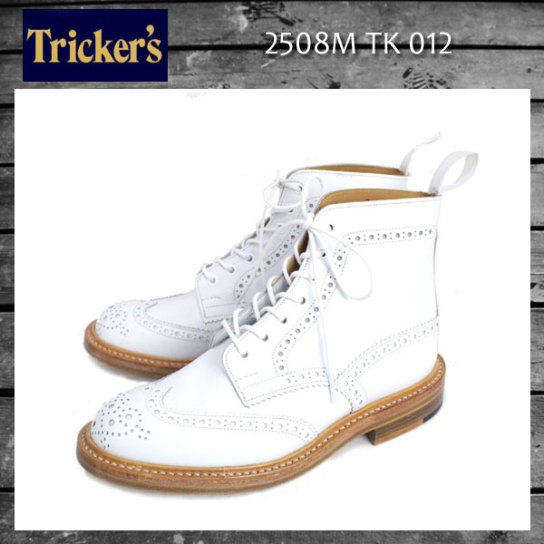 正規取扱店 Tricker's トリッカーズ 2508M COUNTRY BROGUE(カントリーブローグ) ダブルレザーソール ホワイトアニリンカーフ TK012