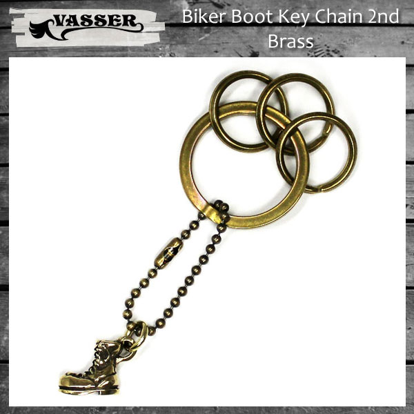 正規取扱 VASSER（バッサー） Biker Boot Key Chain 2nd Brass(バイカーブーツキーチェーン２nd ブラス)