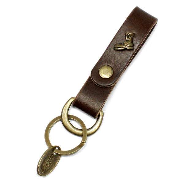 VASSER(バッサー)１Step Classic Leather Key Chain Brown(ワンステップクラシックレザーキーチェーンブラウン)