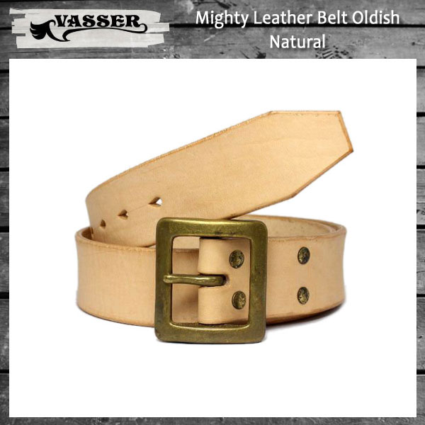 VASSER（バッサー）Mighty Leather Belt Oldish Natural(マイティーレザーベルト オールディッシュナチュラル)
